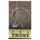 Copper Tone Charm Bracelet