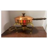 Copper Chaffing Dish on Stand