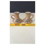 Pair of Pfaltzgraff Folk Art Candle Holders