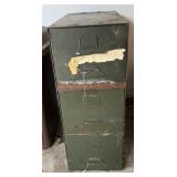 Vtg. Stacking Metal Military File Cabinets