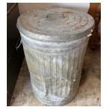Metal Trash Can with Lid