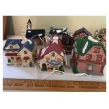 Lot of Lighted Village Pieces