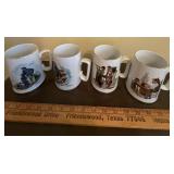Set of 4 Norman Rockwell Mugs