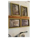 Lot of Framed Vtg. Postcards