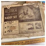 Vtg. Hi-Snack Card Table Kaddy Set