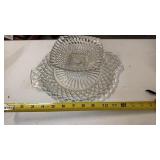 Pressed Glass Bowl and Platter