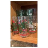 Lot of Christmas Glasses