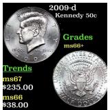 2009-d Kennedy Half Dollar 50c Grades GEM++ Unc