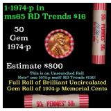 Shotgun Lincoln 1c roll, 1974-p 50 pcs The Quality