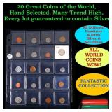 20 Great Coins of the World, hand selected, many t