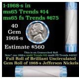 Shotgun Jefferson 5c roll, 1968-s 40 pcs Bank Wrap