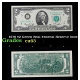 1976 $2 Green Seal Federal Reserve Note Grades Sel
