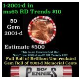 Shotgun Lincoln 1c roll, 2002-d 50 pcs Bank Wrappe