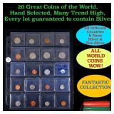 20 Great Coins of the World, hand selected, many t