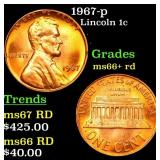 1967-p Lincoln Cent 1c Grades GEM++ RD