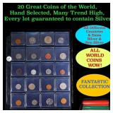 20 Great Coins of the World, hand selected, many t
