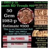 Shotgun Lincoln 1c roll, 1982-d 50 pcs Steel Stron