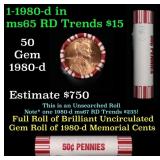 Shotgun Lincoln 1c roll, 1980-d 50 pcs Steel-Stron