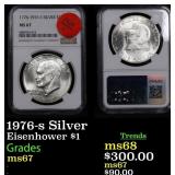 NGC 1976-s Silver Eisenhower Dollar $1 Graded ms67