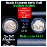 Buffalo Nickel Shotgun Roll in Old Bank Style 