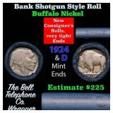 Buffalo Nickel Shotgun Roll in Old Bank Style 