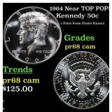 Proof 1964 Kennedy Half Dollar Near TOP POP! 50c G