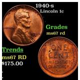 1940-s Lincoln Cent 1c Grades GEM++ Unc RD