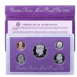 1991  United States Mint Proof Set 5 coins