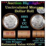 1885 & CC Uncirculated Morgan Dollar Shotgun Roll
