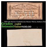 1864 5th Series Confederate States Thirty Dollars