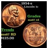 1954-s Lincoln Cent 1c Grades GEM++ Unc RD