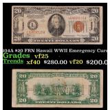 1934A $20 FRN Hawaii WWII Emergency Currency Grade