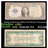 1928A $1 Blue Seal Silver Certificate "funnyback"