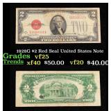 1928G $2 Red Seal United States Note Grades vf++