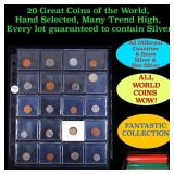 20 Great Coins of the World, hand selected, many t