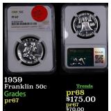 Proof NGC 1959 Franklin Half Dollar 50c Graded pr6