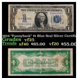 1934 "Funnyback" $1 Blue Seal Silver Certificate G
