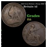 1896 Great Britain 1 Penny KM# 790 Grades f+