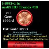 BU Shotgun Lincoln 1c roll, 1992-d 50 pcs Great Co