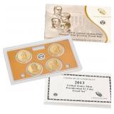 2013 US Mint Presidential $1 Coin Proof Set