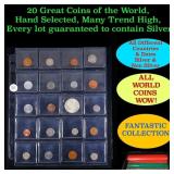 20 Great Coins of the World, hand selected, many t