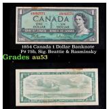 1954 Canada 1 Dollar Banknote P# 75b, Sig. Beattie