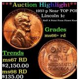 ***Auction Highlight*** 1957-p Lincoln Cent Near T