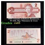 1986 Canada 2 Dollars Banknote P# 94b, Sig. Thiess