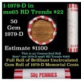 Shotgun Lincoln 1c roll, 1979-d 50 pcs Steel Stron