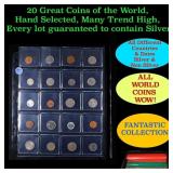 20 Great Coins of the World, hand selected, many t