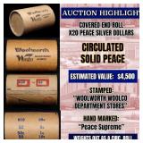 High Value! - Covered End Roll - Marked " Peace Su