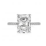 Decadence Sterling Silver Rhodium 7x12mm Radiant C