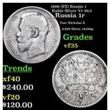 1897 Russia 1 Ruble Silver Y# 59.1 Grades xf