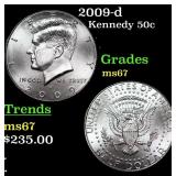 2009-d Kennedy Half Dollar 50c Grades GEM++ Unc